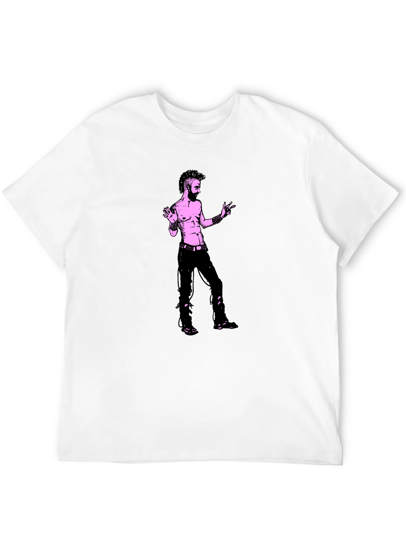 Edgy Graphic Tee - Black Cotton T-Shirt