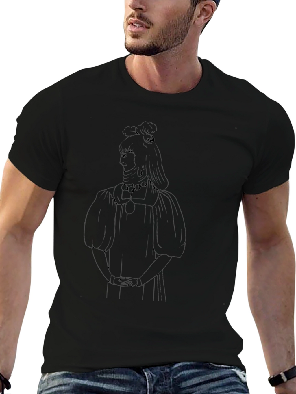 Line Art T-Shirt - Stylish Graphic Tee