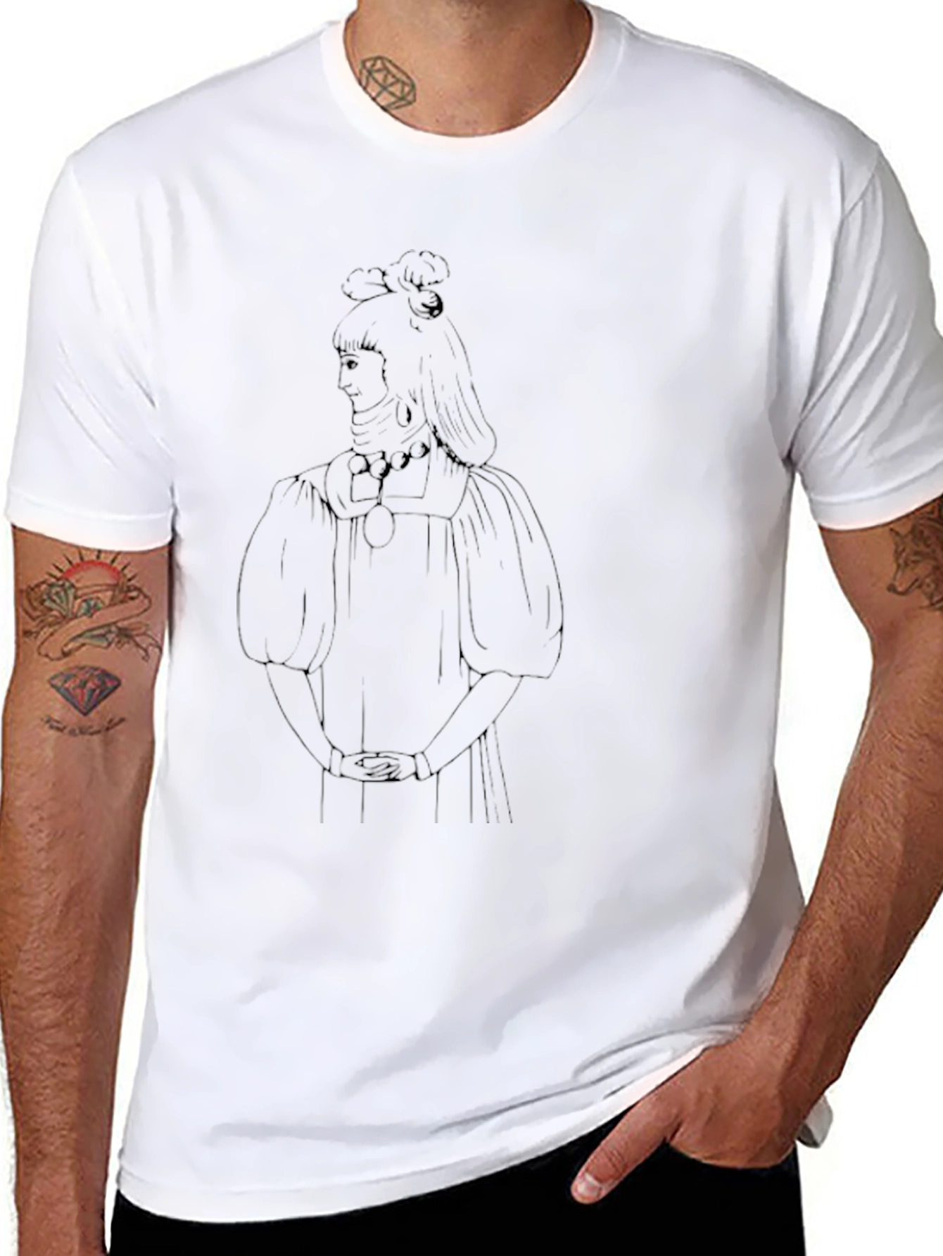 Line Art T-Shirt - Stylish Graphic Tee