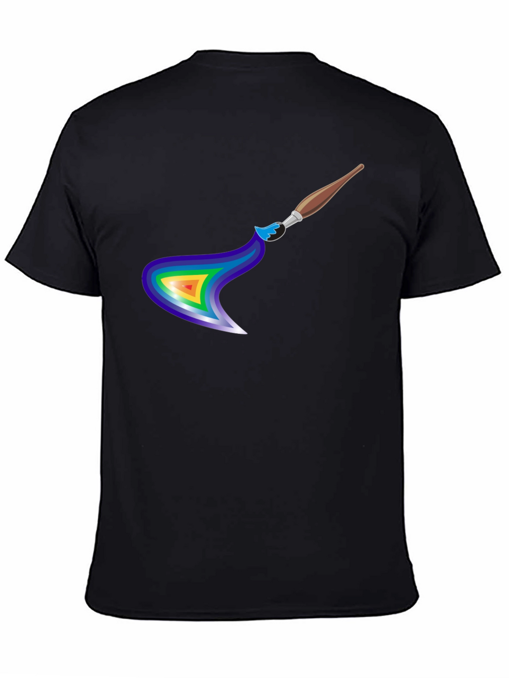 Rainbow Paintbrush Design T-Shirt
