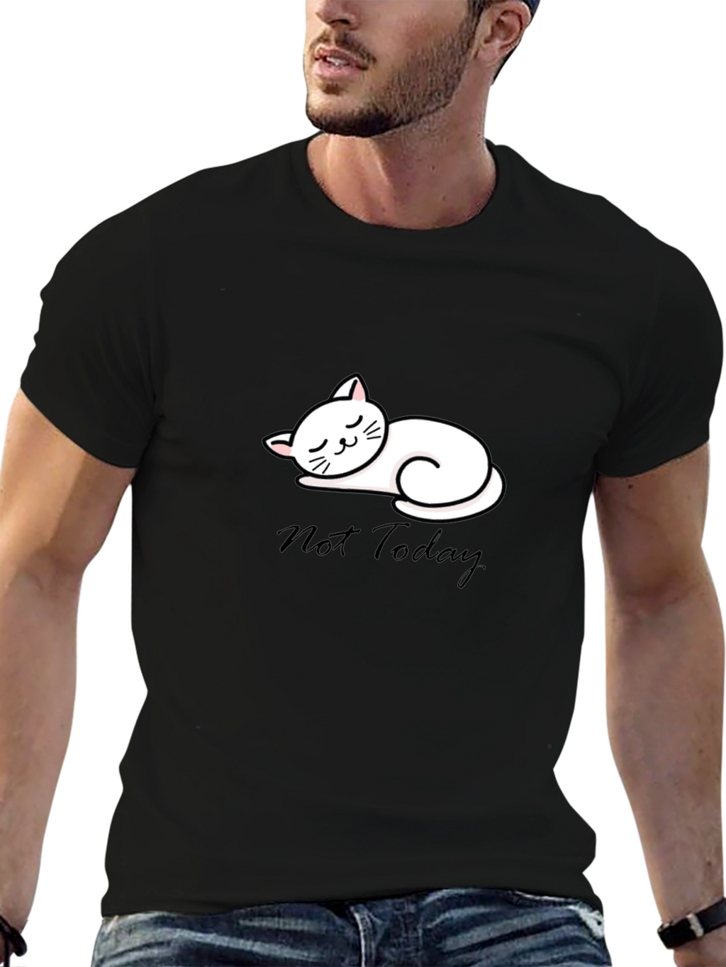 Not Today Cat Tee - Unisex Relaxed Fit