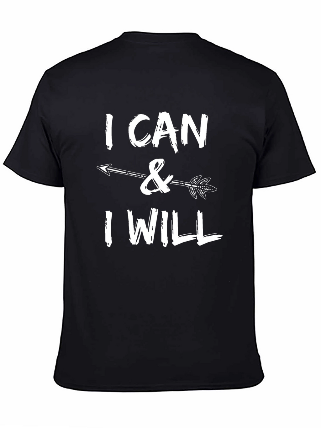 I Can & I Will Arrow Graphic Black T-Shirt