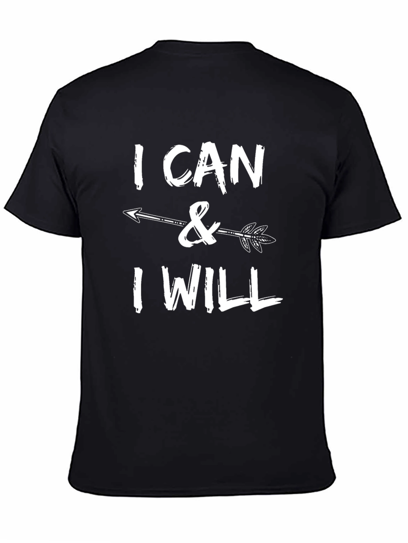 I Can & I Will Arrow Graphic Black T-Shirt