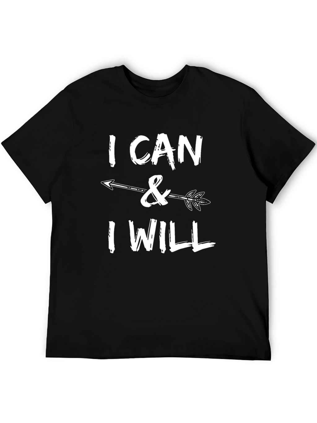I Can & I Will Arrow Graphic Black T-Shirt