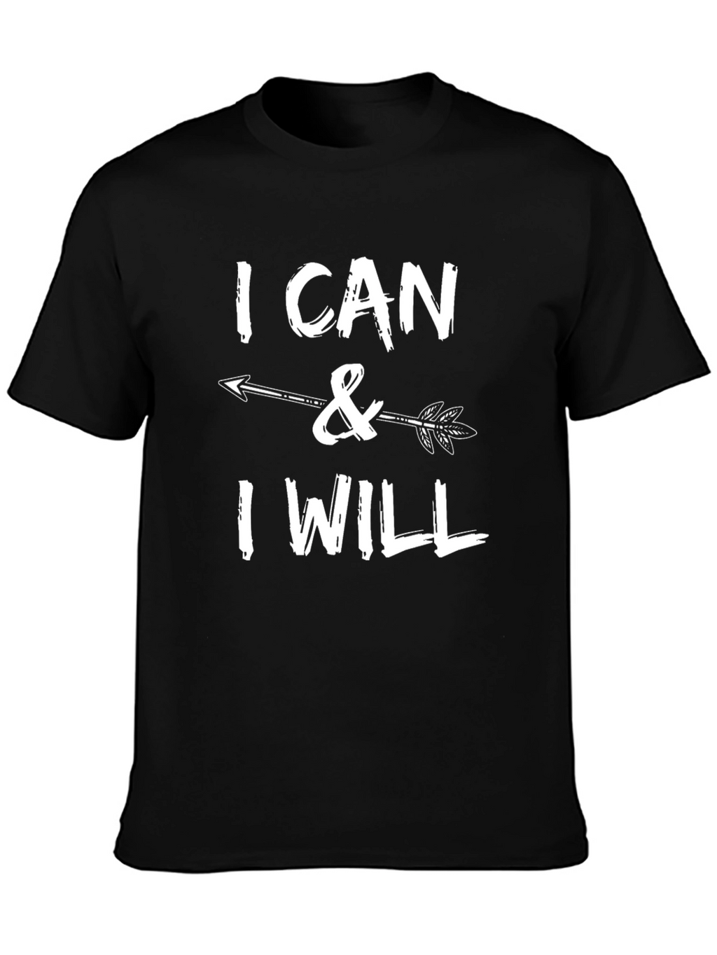 I Can & I Will Arrow Graphic Black T-Shirt