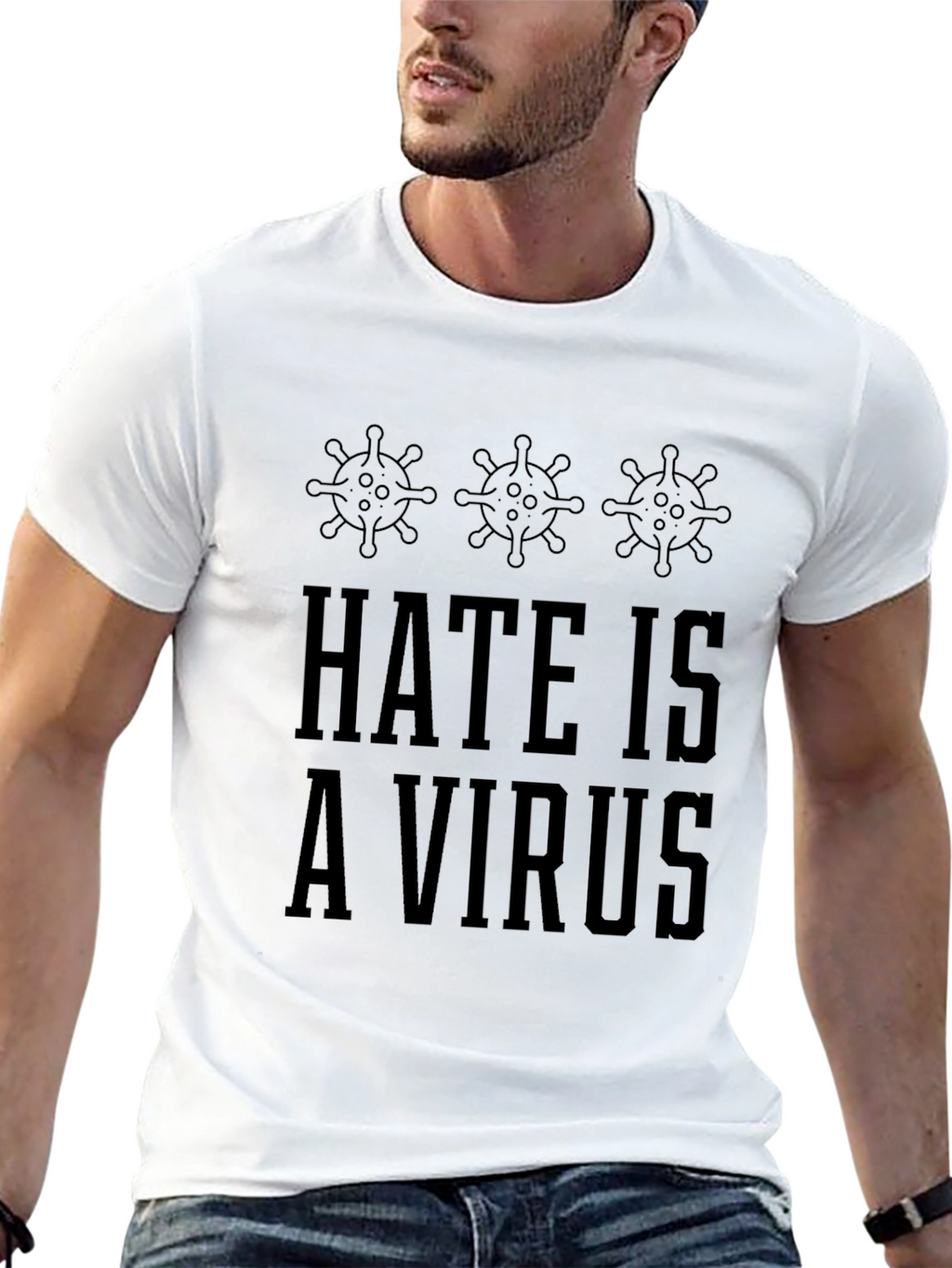 Hate Is A Virus Graphic T-Shirt