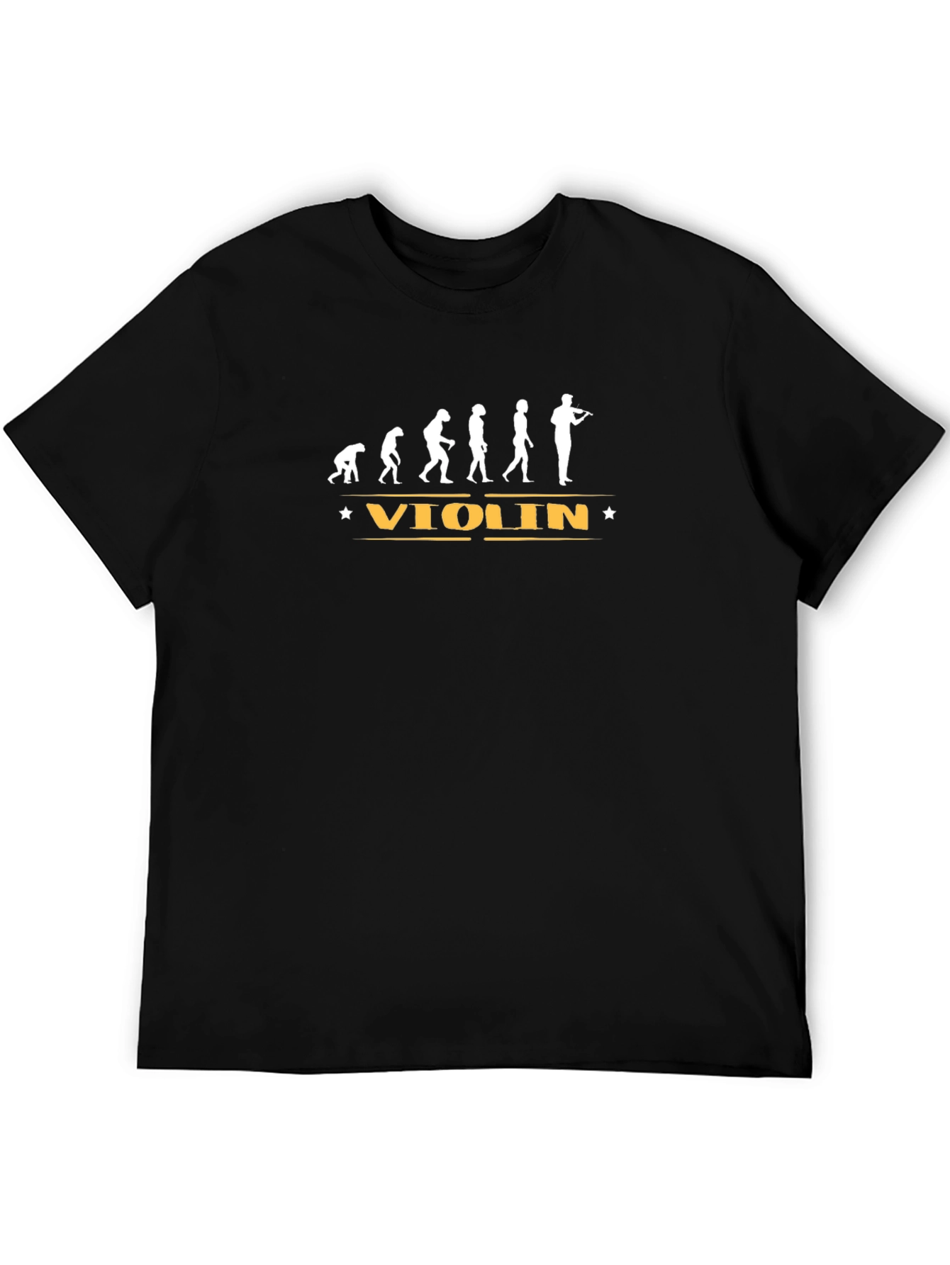 Violin Evolution Black Graphic T-Shirt