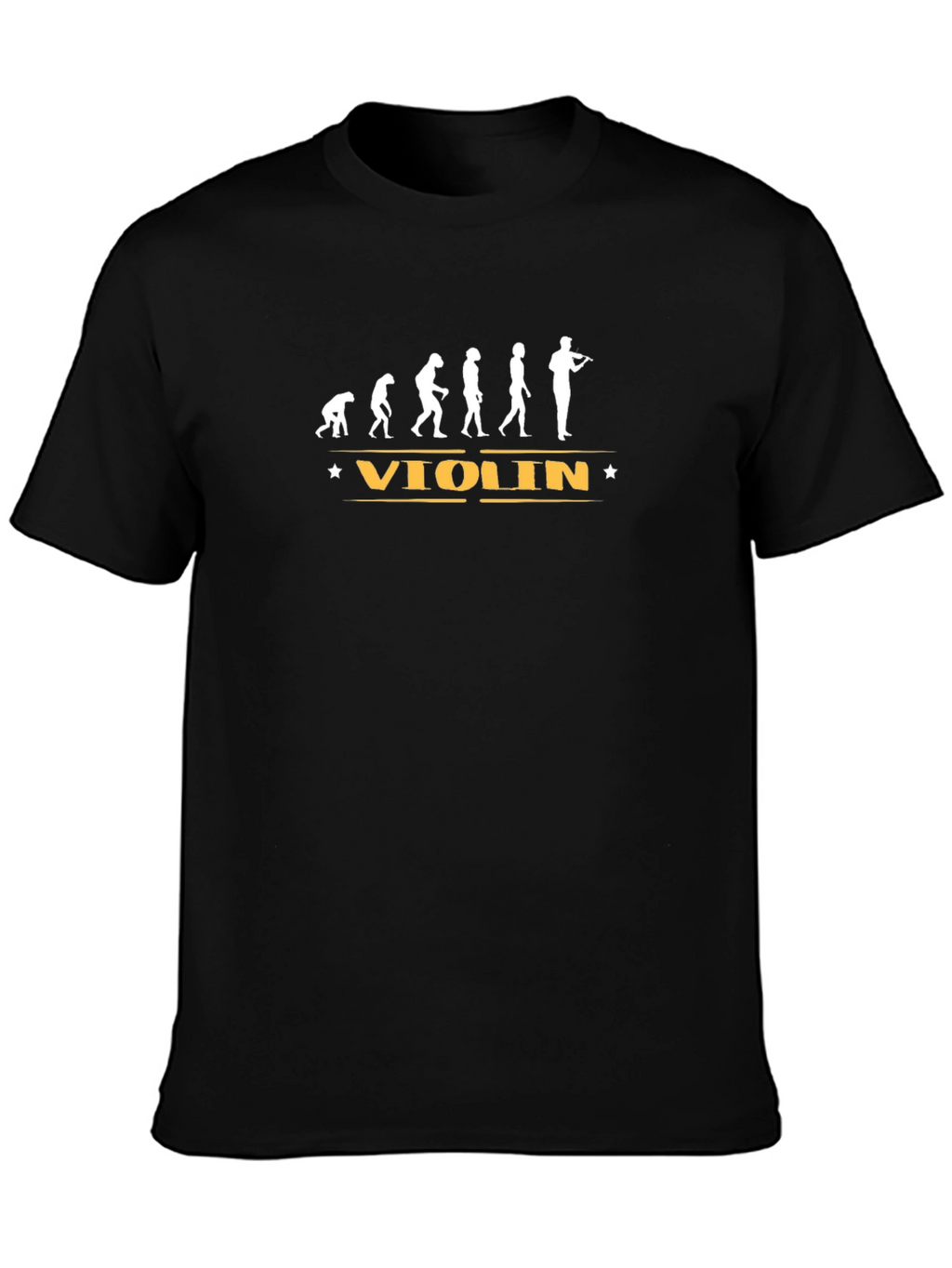 Violin Evolution Black Graphic T-Shirt