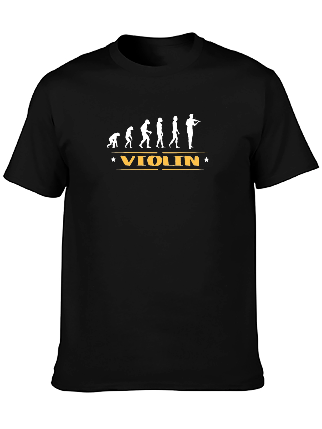 Violin Evolution Black Graphic T-Shirt