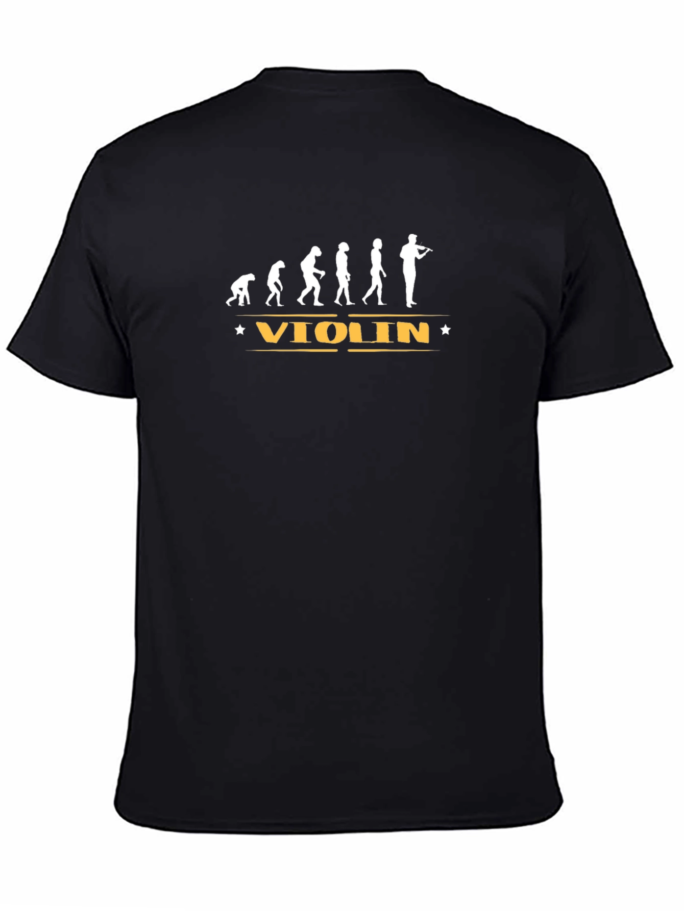 Violin Evolution Black Graphic T-Shirt