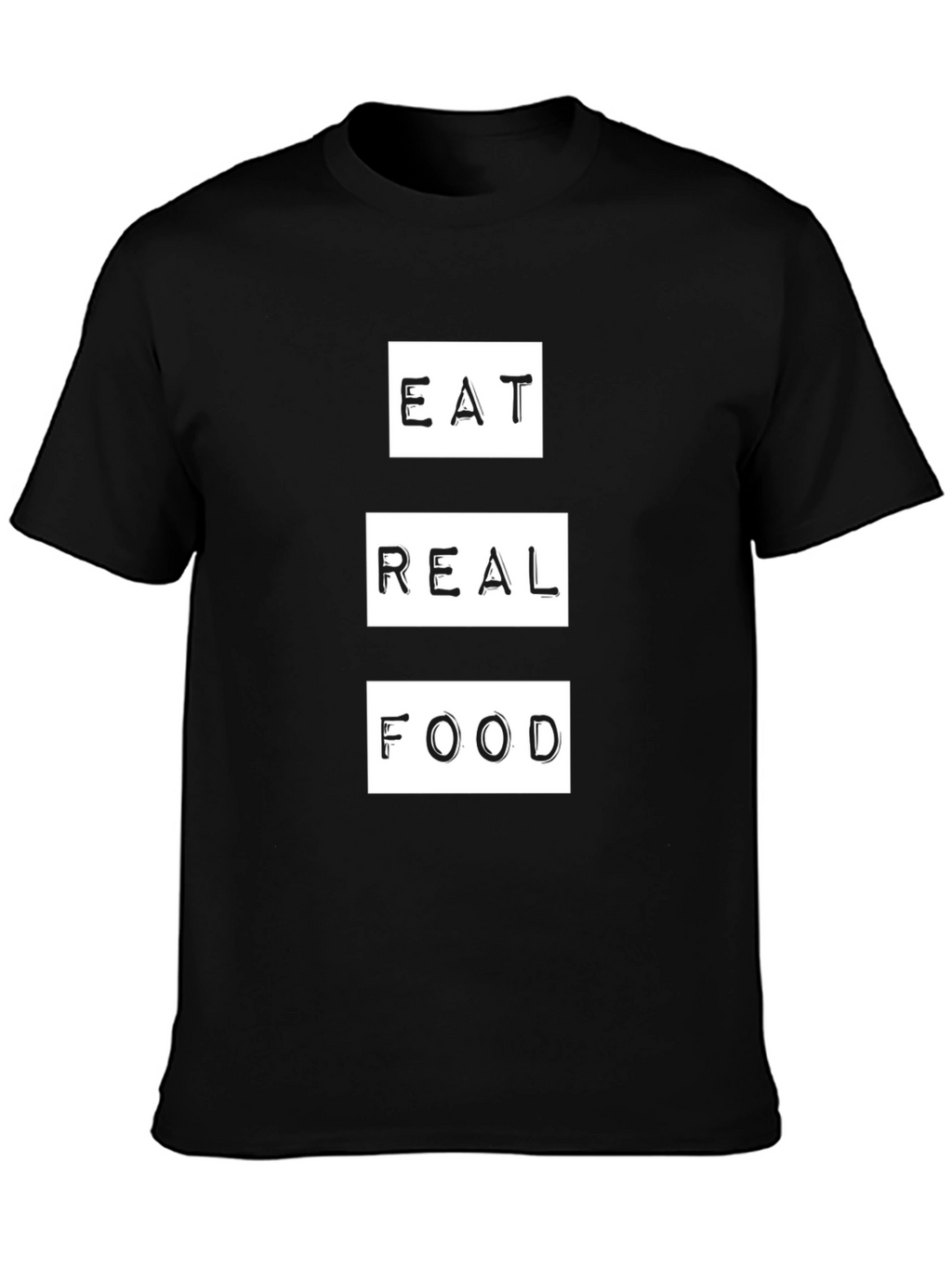 Eat Real Food Graphic Tee - Black Unisex T-Shirt
