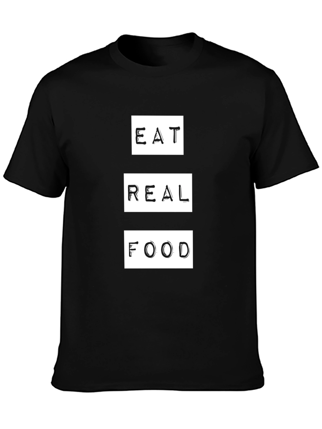 Eat Real Food Graphic Tee - Black Unisex T-Shirt