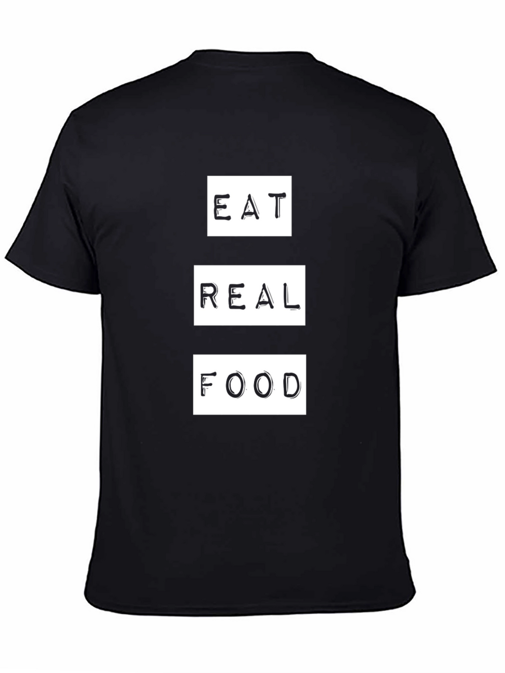 Eat Real Food Graphic Tee - Black Unisex T-Shirt