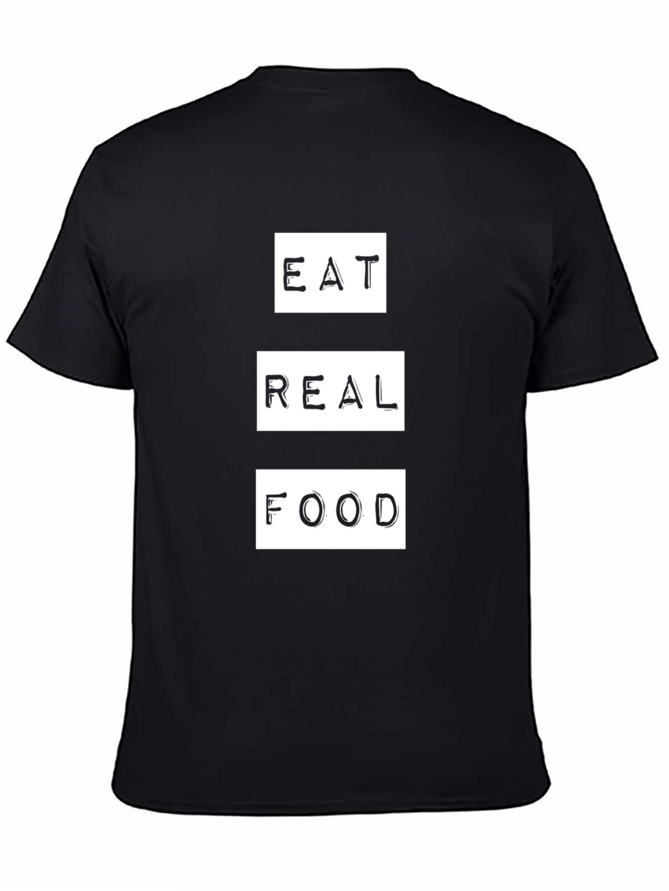 Eat Real Food Graphic Tee - Black Unisex T-Shirt
