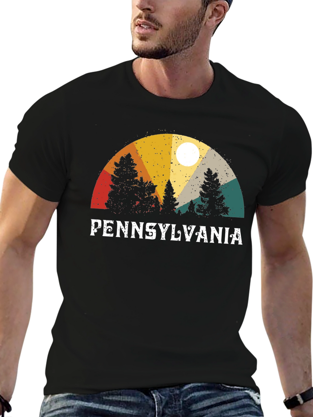 Pennsylvania Landscape Graphic Tee - Retro Style
