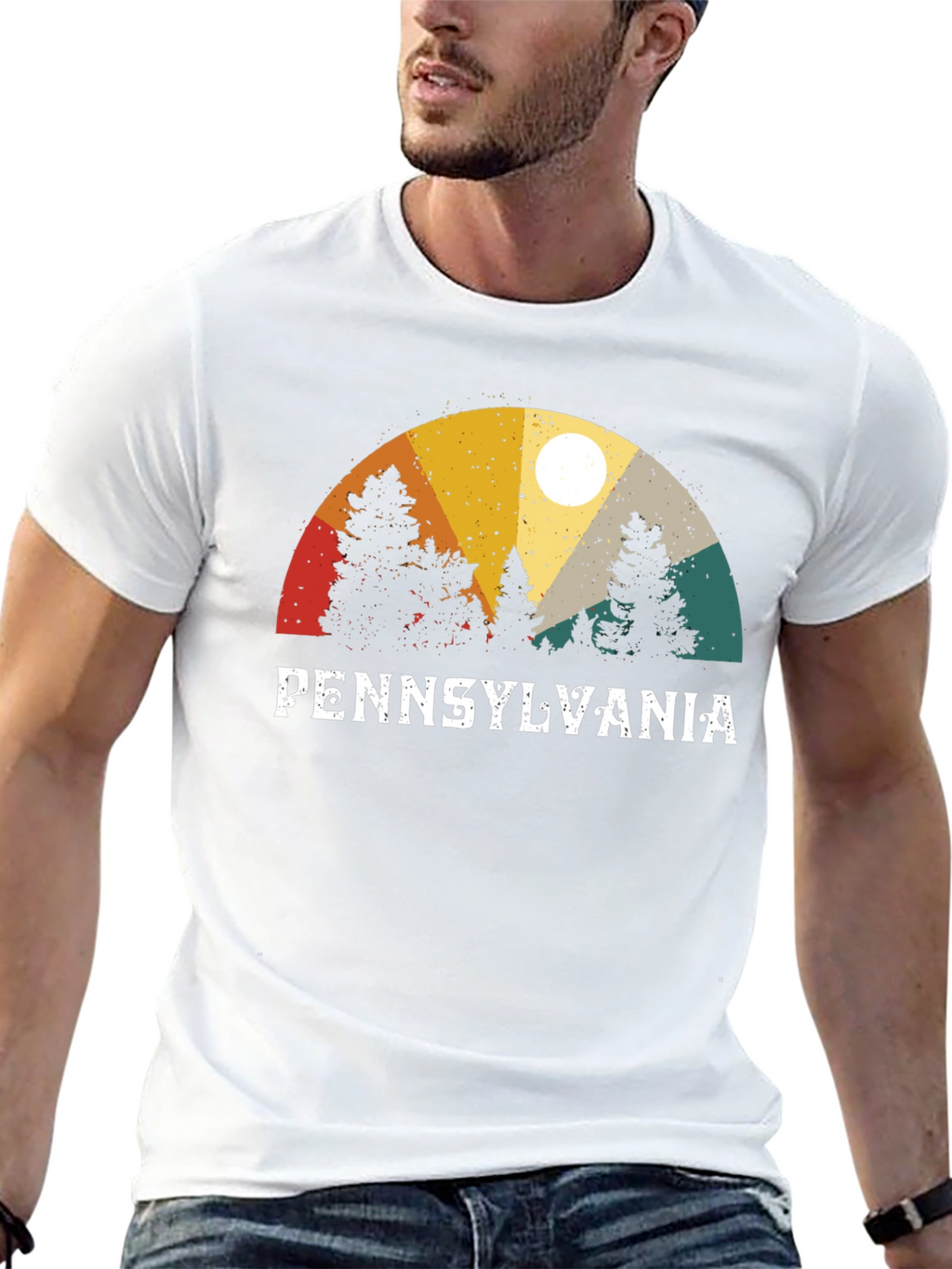 Pennsylvania Landscape Graphic Tee - Retro Style