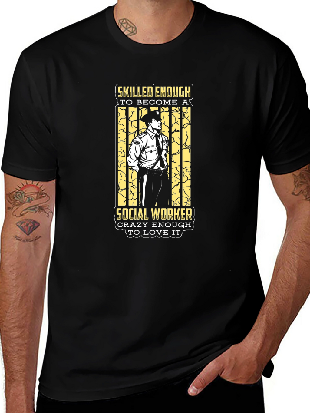 Social Worker T-Shirt - Skilled & Crazy Enough