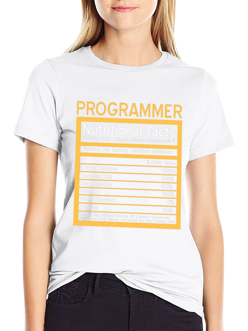 Programmer Nutritional Facts T-Shirt - Geeky Humor Tee