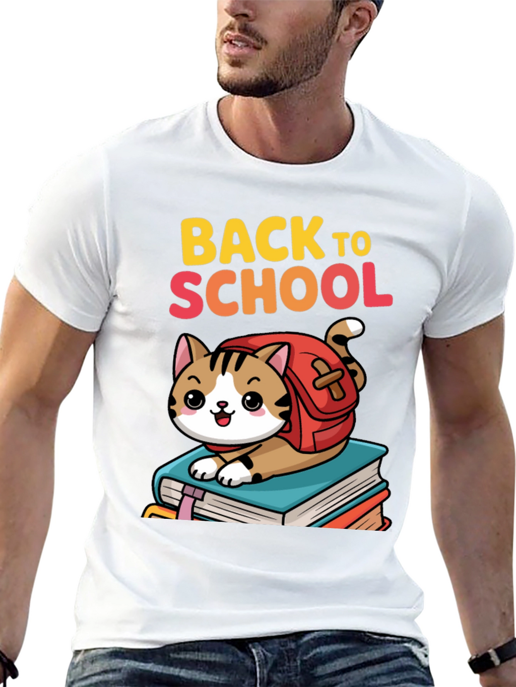 Back to School Cat T-Shirt