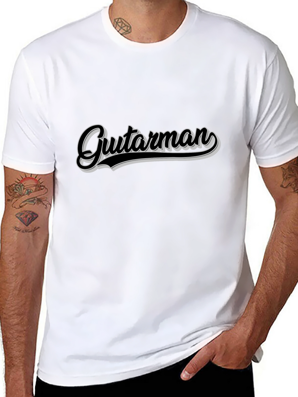 Gutarman Graphic Print Crew Neck Tee