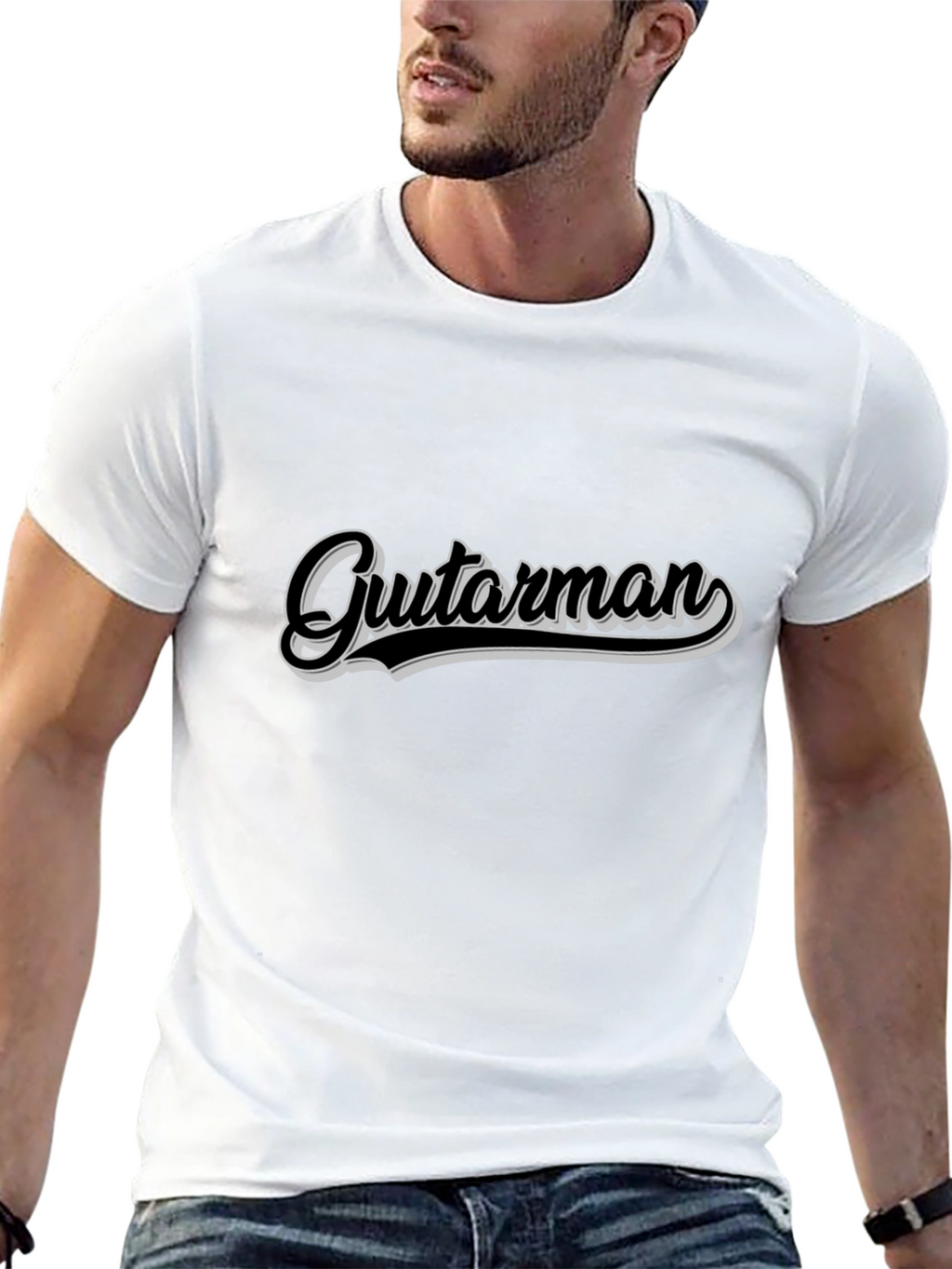 Gutarman Graphic Print Crew Neck Tee