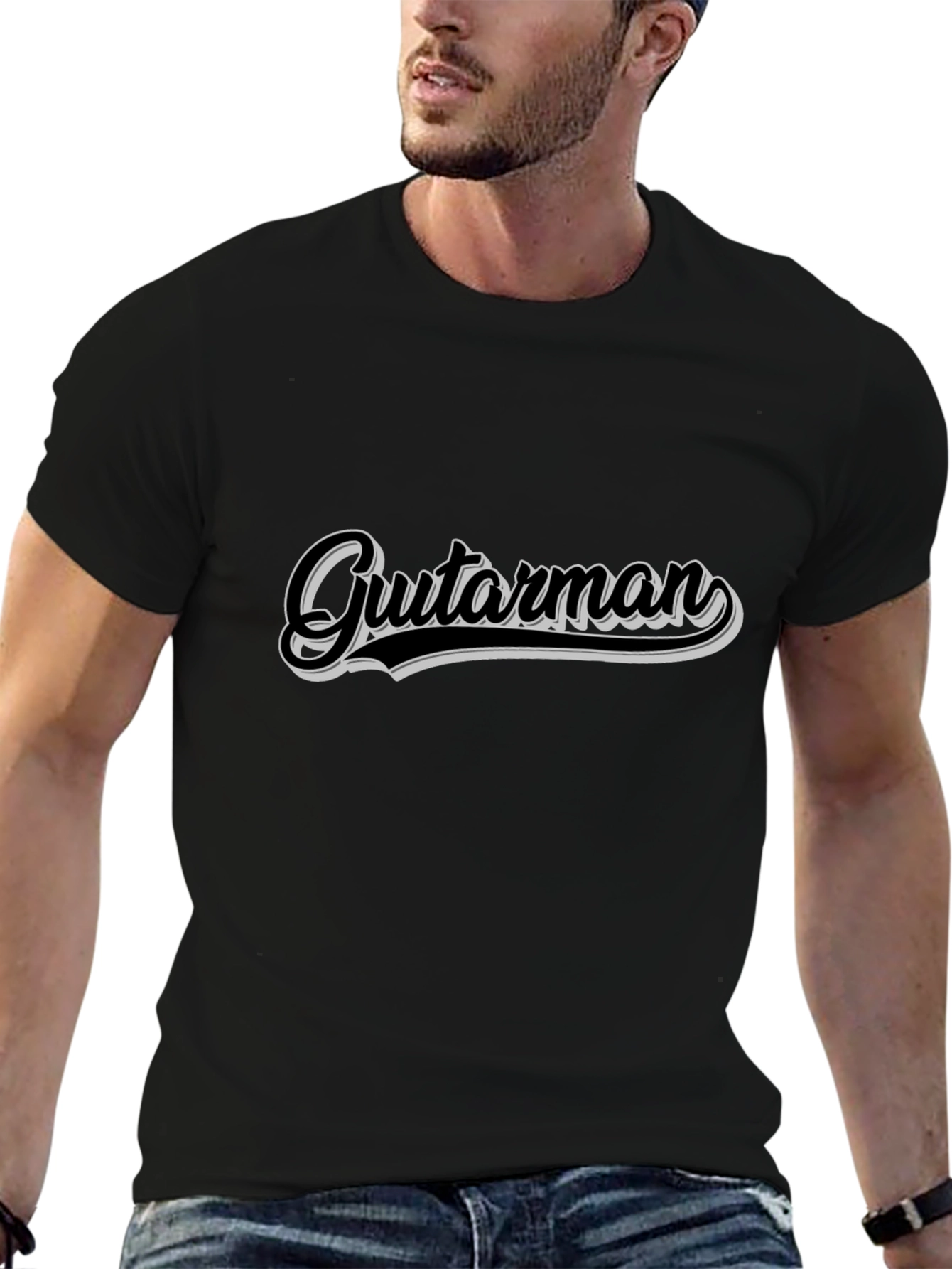 Gutarman Graphic Print Crew Neck Tee