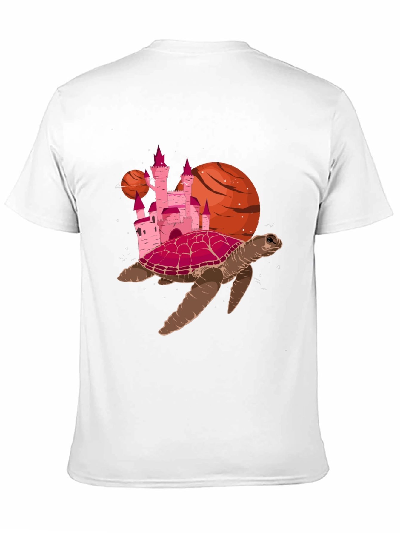 Turtle Castle Planet Black T-Shirt