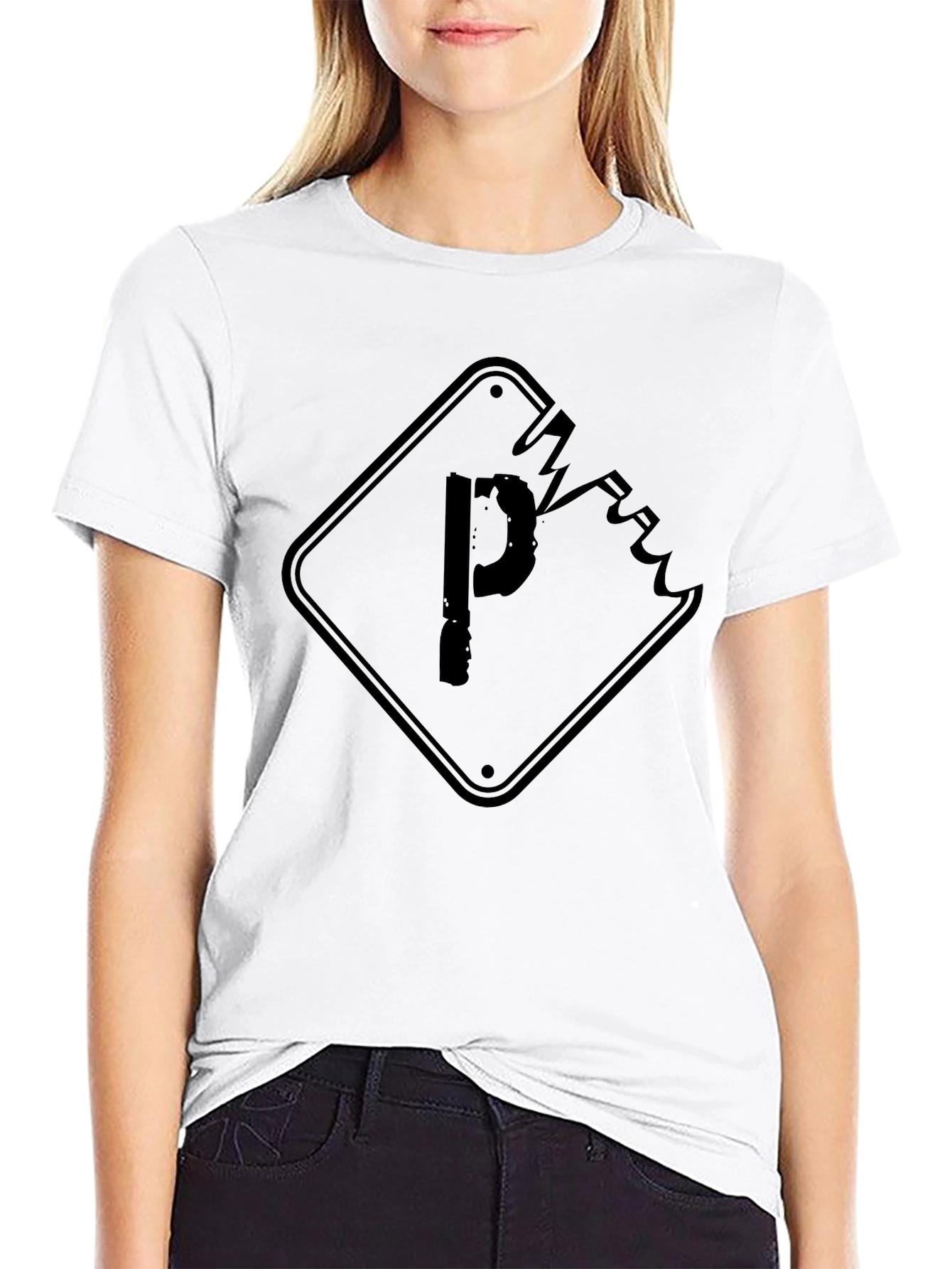 Distressed Parking Sign Graphic Tee