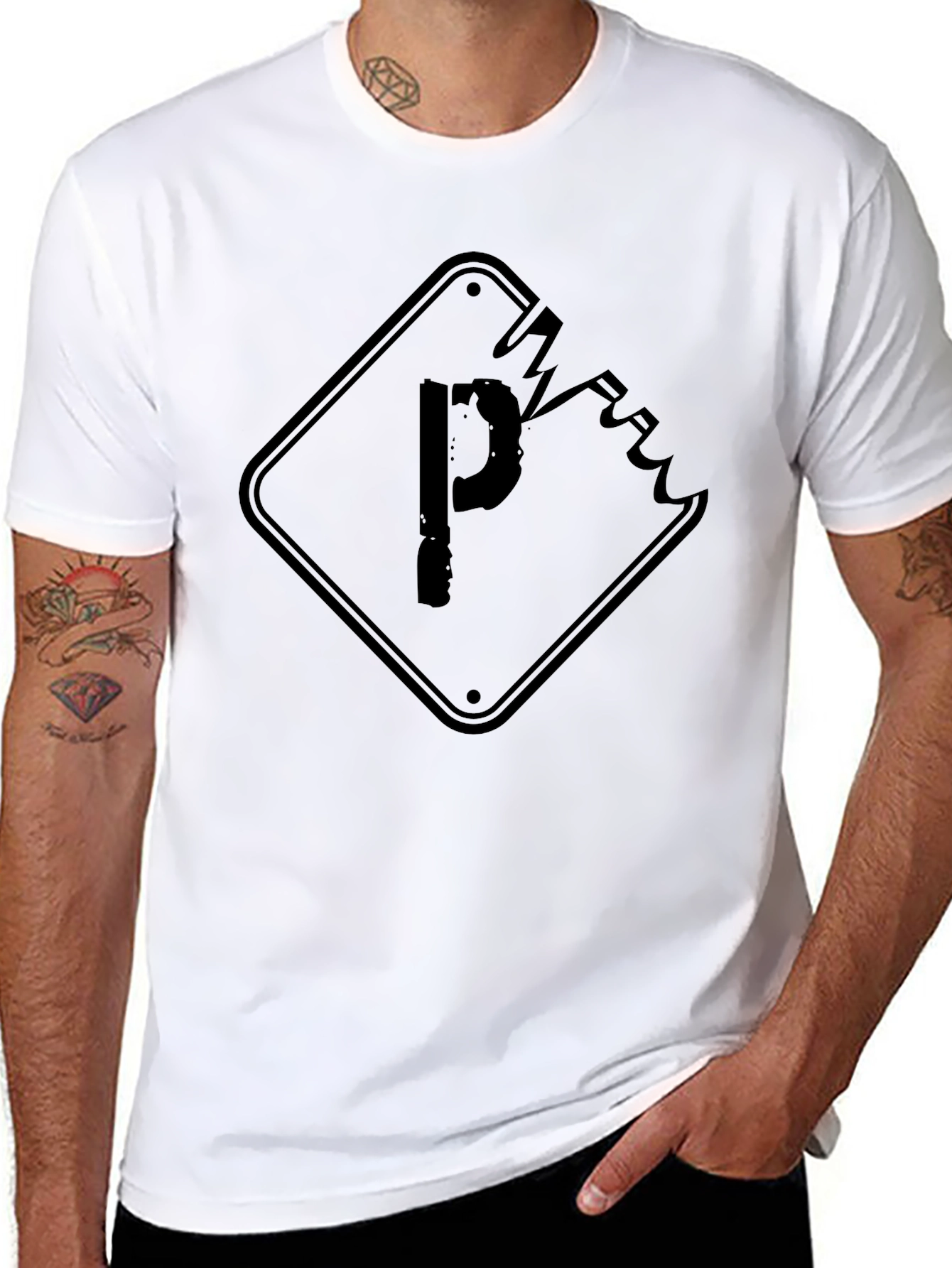 Distressed Parking Sign Graphic Tee