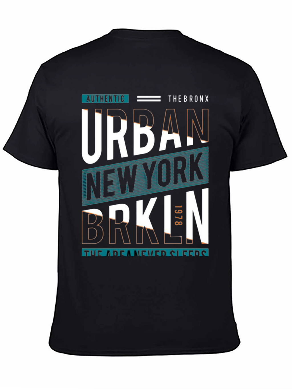 Urban New York Graphic Print Black T-Shirt