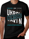 Urban New York Graphic Print Black T-Shirt