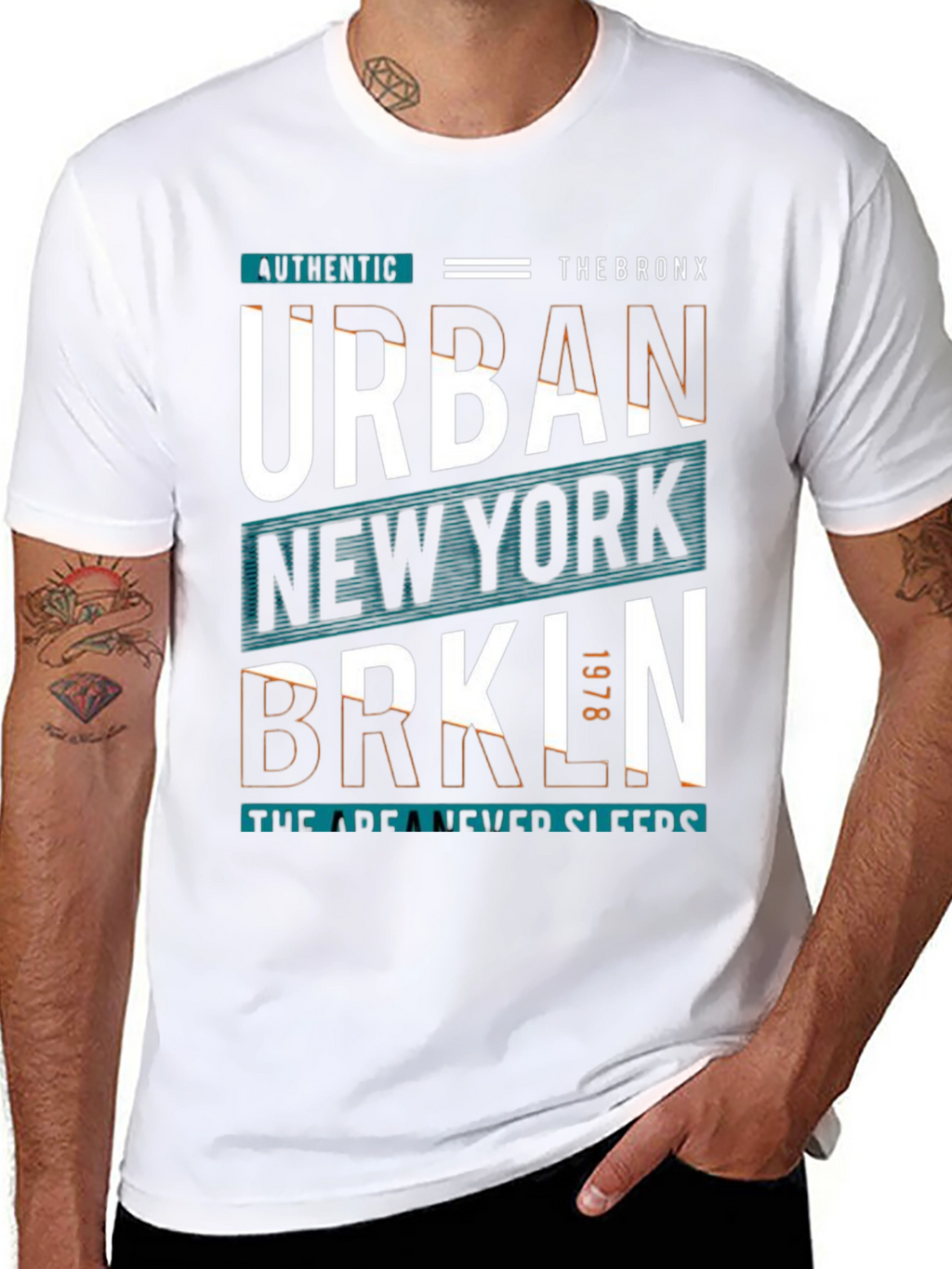 Urban New York Graphic Print Black T-Shirt