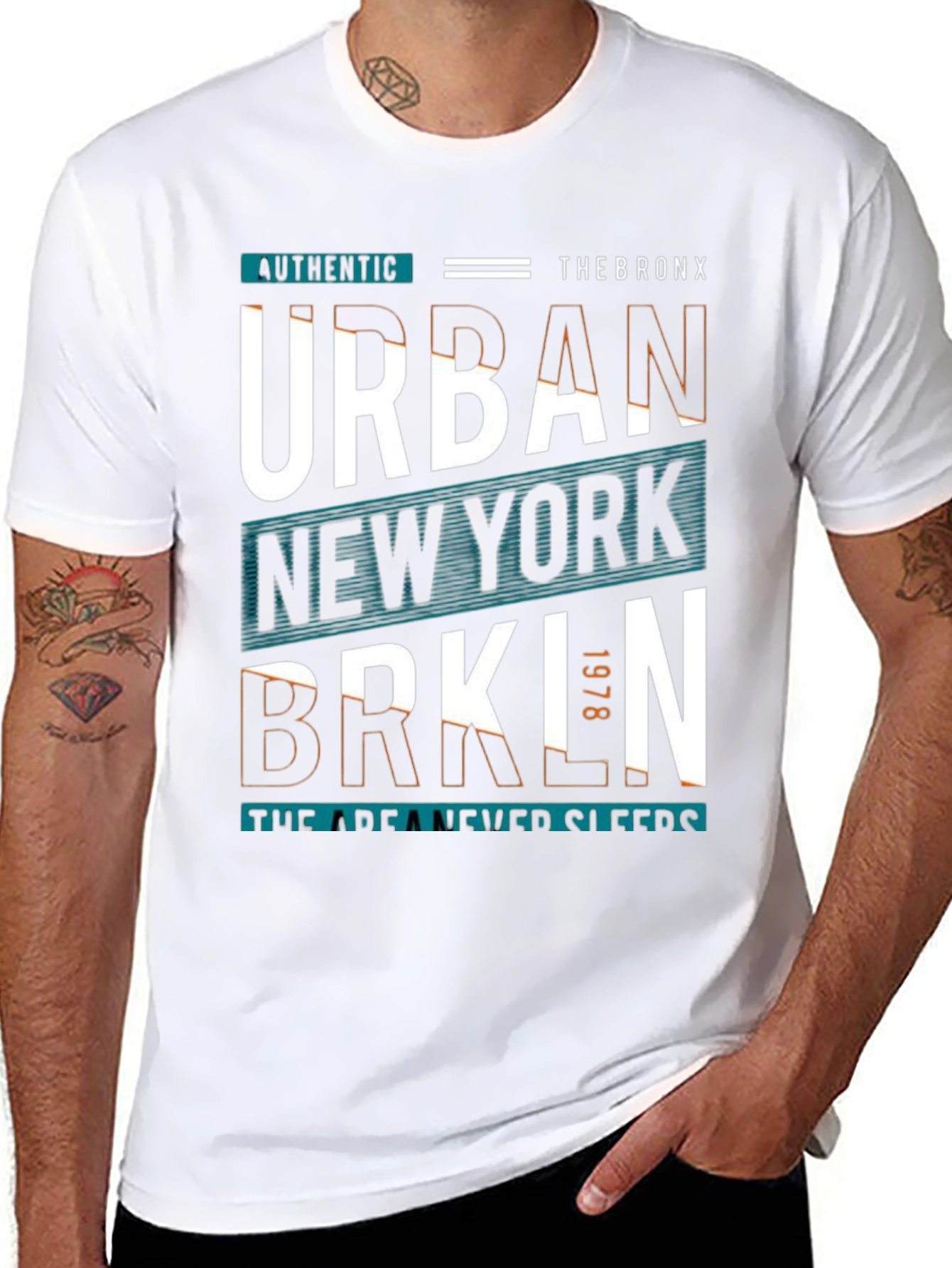 Urban New York Graphic Print Black T-Shirt