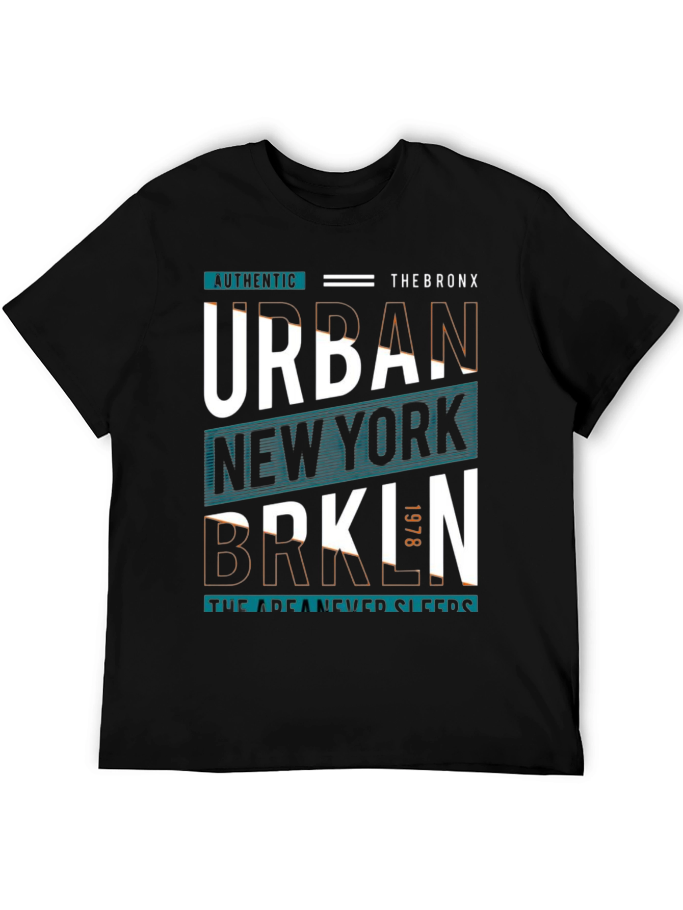 Urban New York Graphic Print Black T-Shirt
