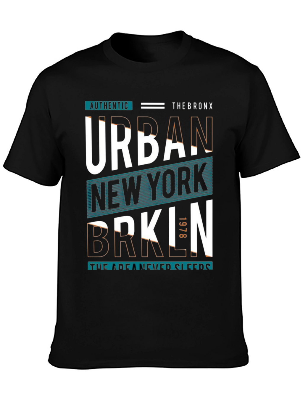 Urban New York Graphic Print Black T-Shirt