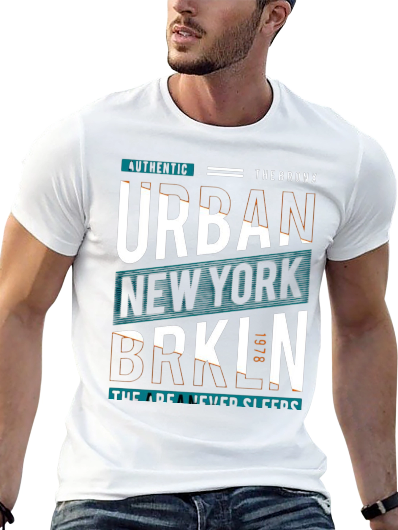 Urban New York Graphic Print Black T-Shirt