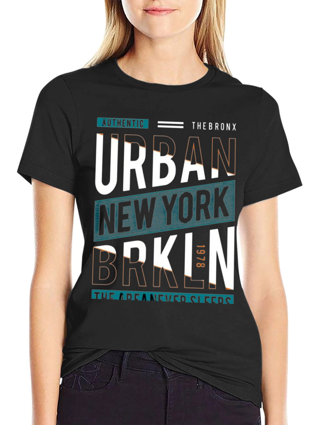 Urban New York Graphic Print Black T-Shirt
