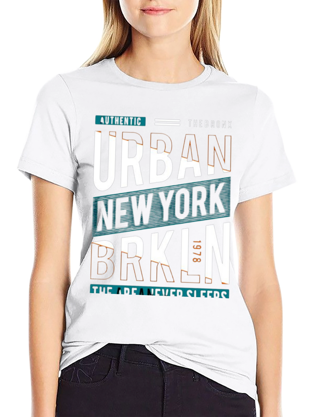 Urban New York Graphic Print Black T-Shirt