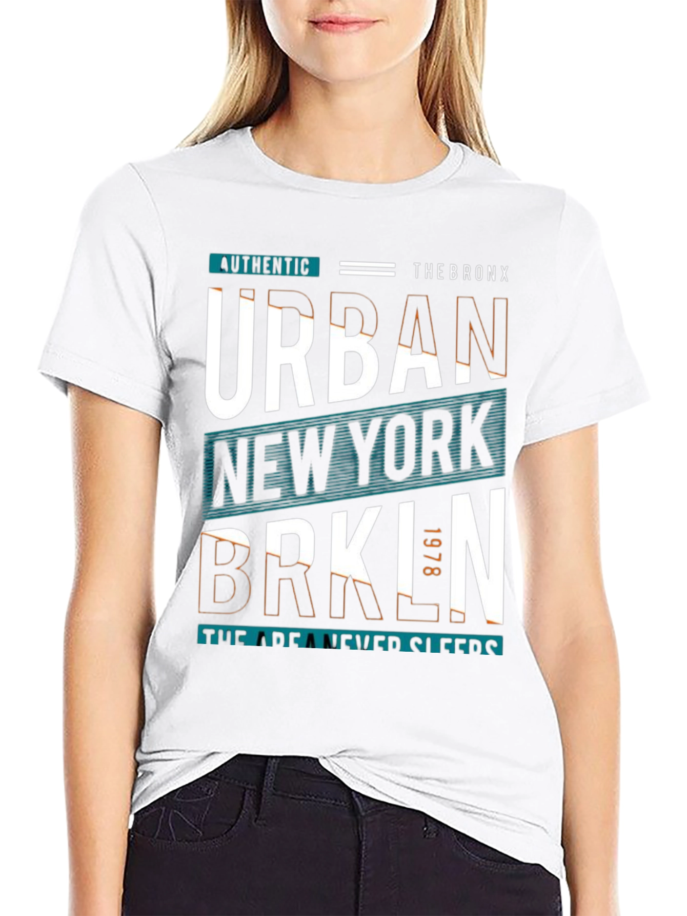 Urban New York Graphic Print Black T-Shirt