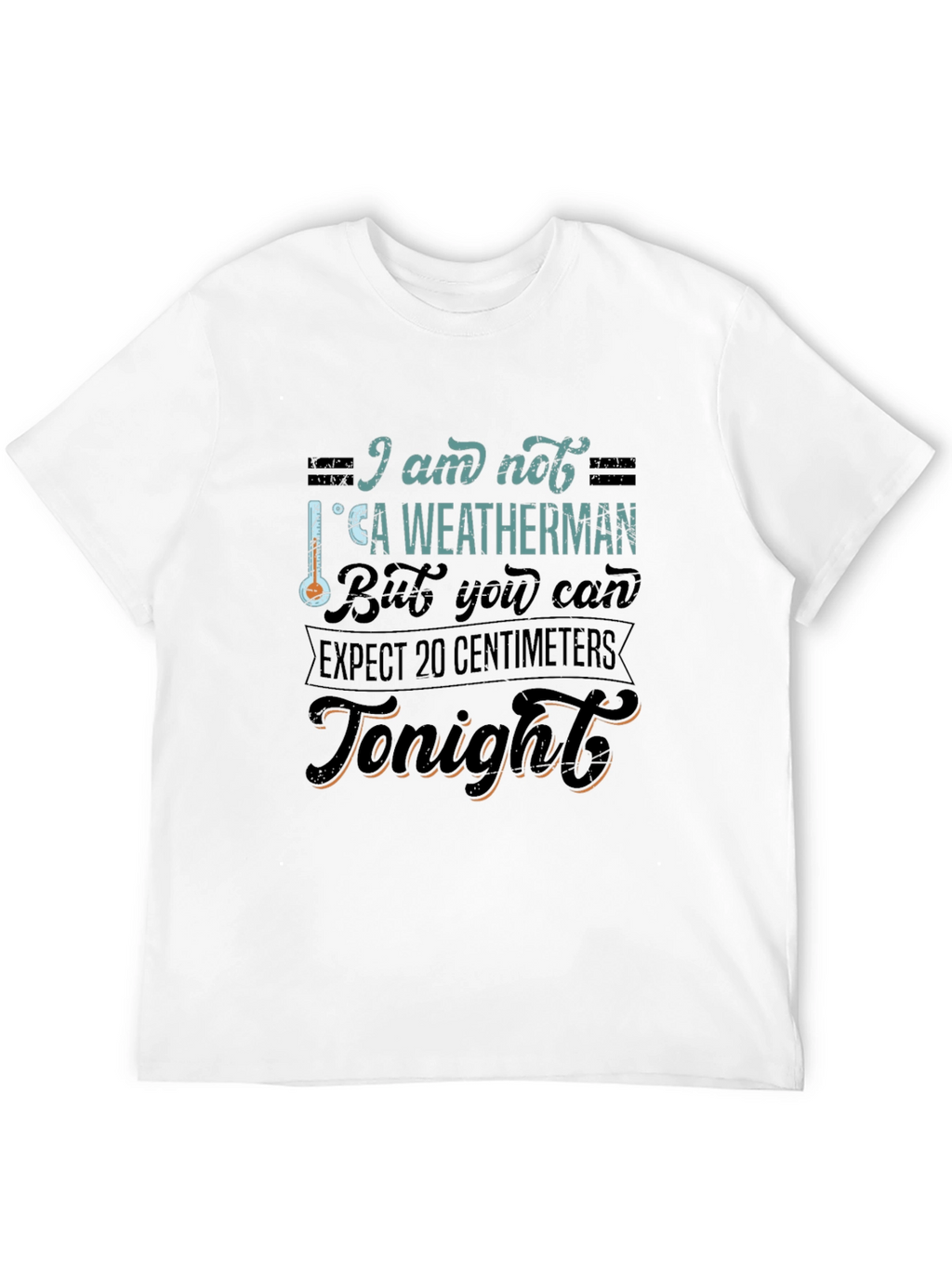 Funny Weatherman Graphic Tee - Expect 20 Centimeters