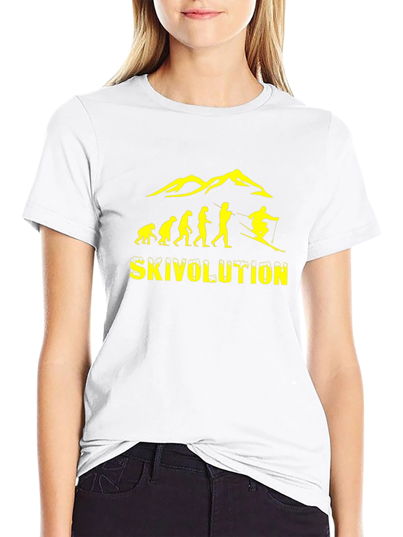 Skivolution T-Shirt - Evolution of Skiing Graphic Tee