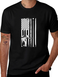 Pool Player American Flag Graphic T-Shirt