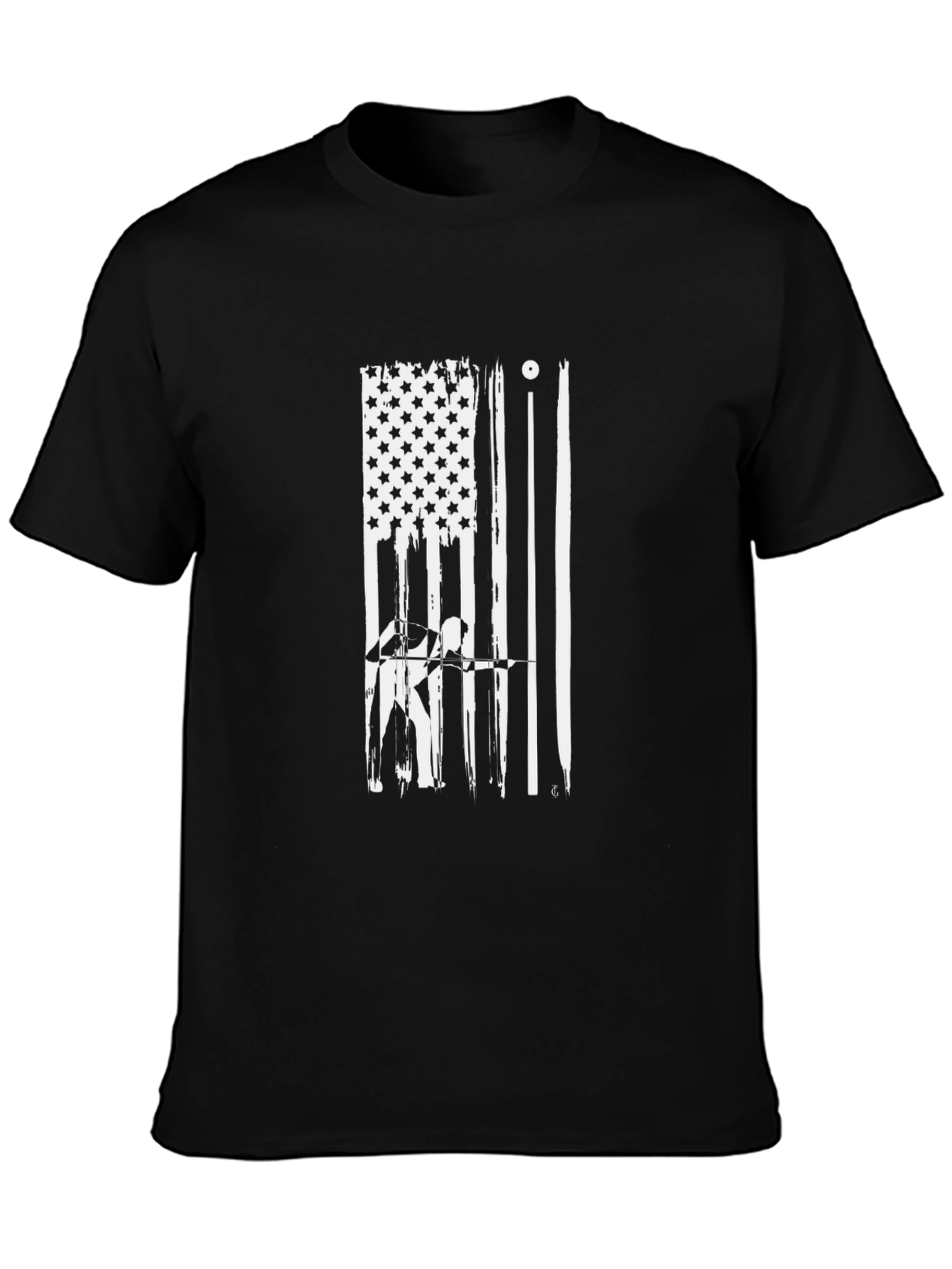 Pool Player American Flag Graphic T-Shirt