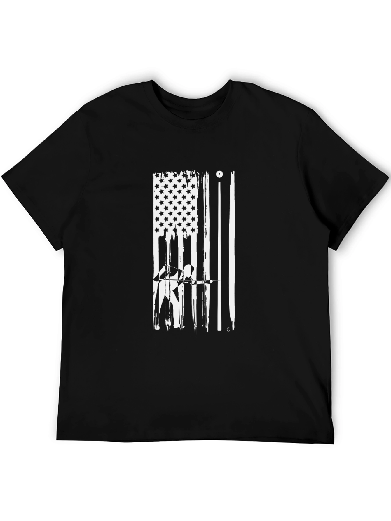 Pool Player American Flag Graphic T-Shirt