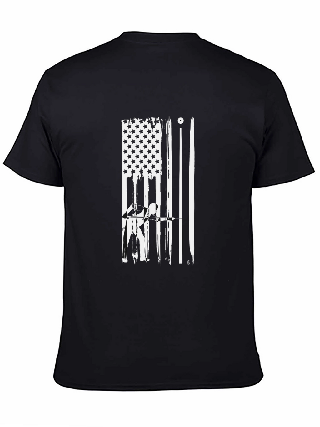 Pool Player American Flag Graphic T-Shirt