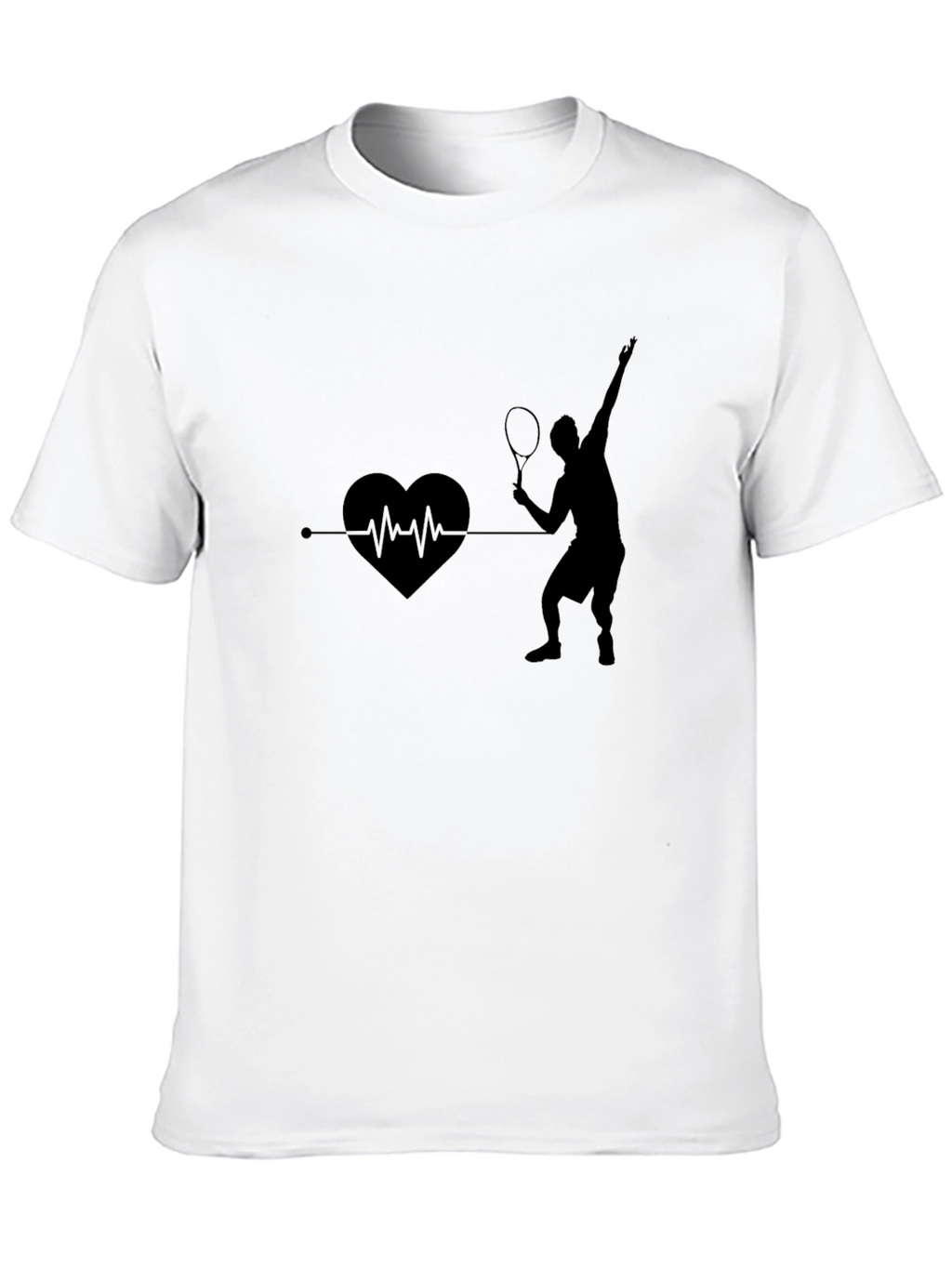 Tennis Heartbeat T-Shirt - Serve Up Style!