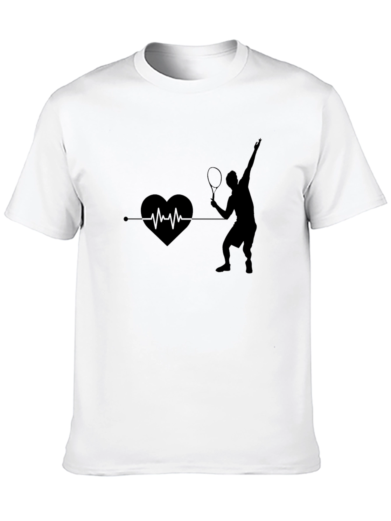 Tennis Heartbeat T-Shirt - Serve Up Style!