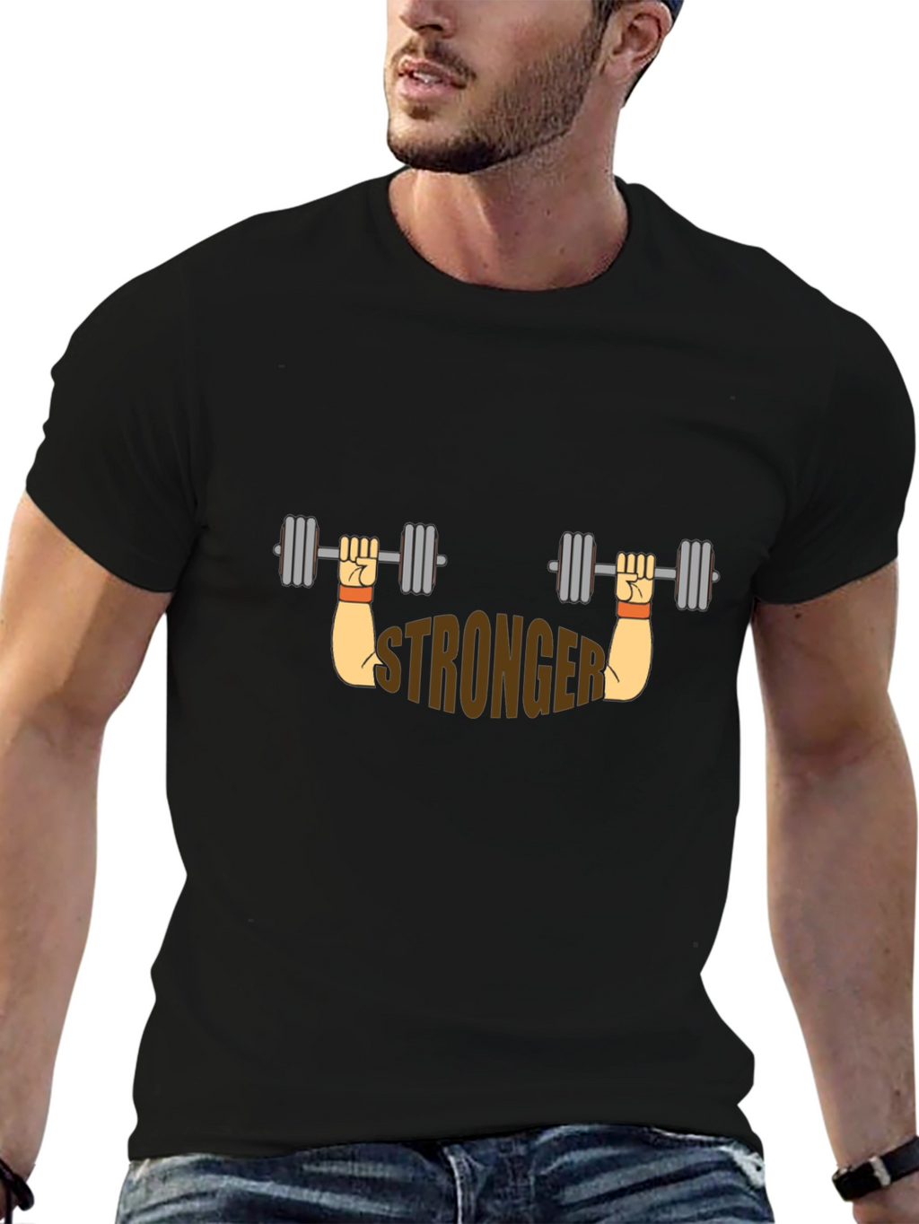 Stronger Graphic T-Shirt - Black