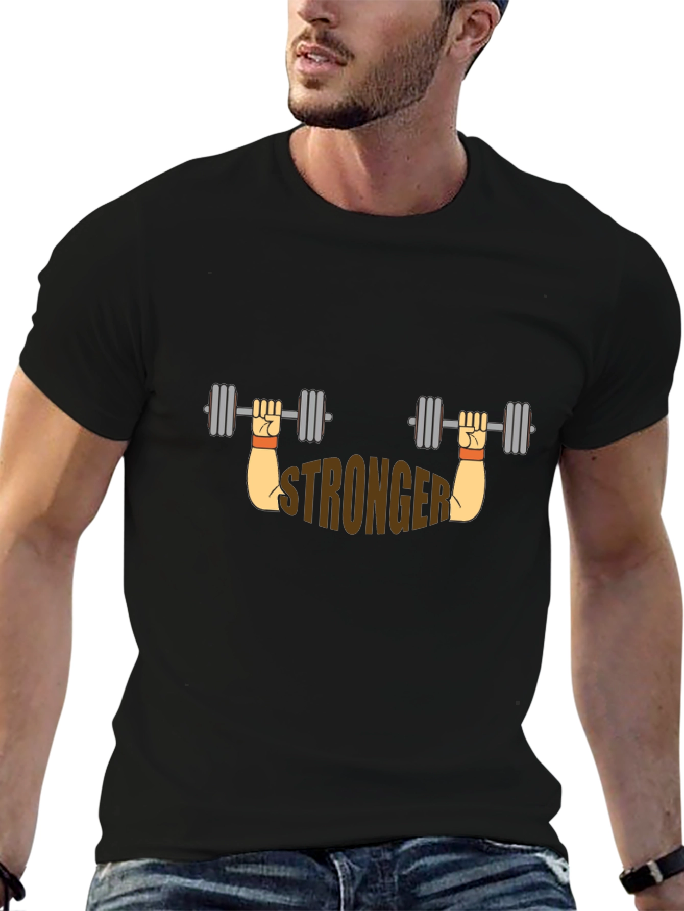 Stronger Graphic T-Shirt - Black