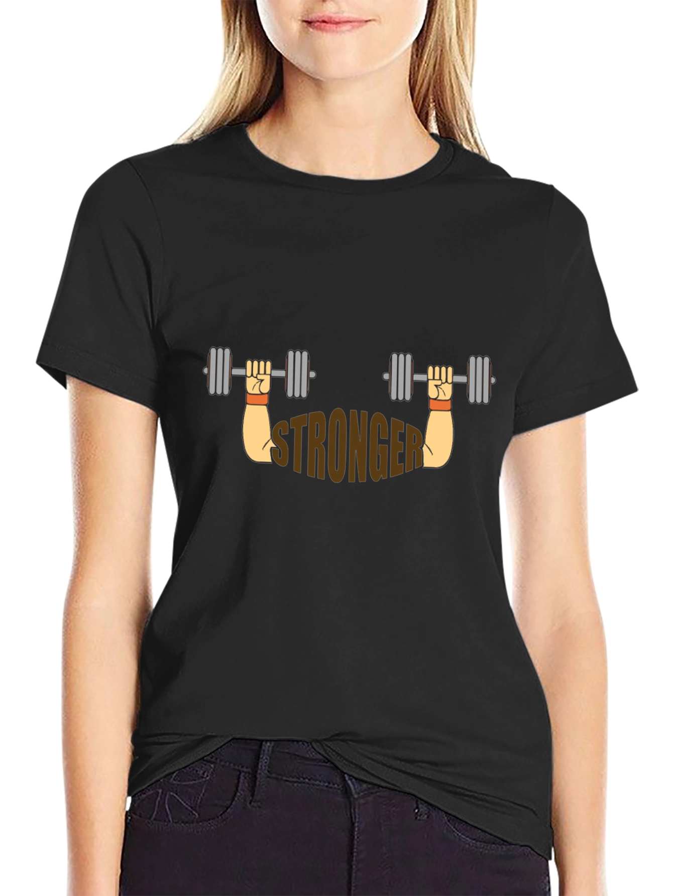 Stronger Graphic T-Shirt - Black